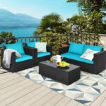 Carcamo Outdoor Sofa Set 2 Seater, 2 Single seater and 1 Center Table (Blue) - Image 2