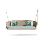 Hoshin Double Seater Hanging Swing Without Stand For Balcony , Garden Swing (Tan) Braided & Rope - Image 4