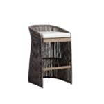 Erim Outdoor Patio Bar Chair 2 Chair For Balcony Braided & Rope - Image 4