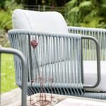Astor Outdoor Garden Balcony Sofa Set 3 Seater , 2 Single Seater and 1 Center Table Set Braid & Rope (Grey-Off White) - Image 5