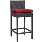 Volta Outdoor Patio Bar Sets 4 Chairs and 1 Table (Dark Brown) - Image 22