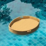 Célia Luxury Floating Serving Tray For Swimming Pool -  Honey (Boat Shape) - Image 4