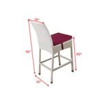 Forst Outdoor Patio Bar Sets 4 Chairs and 1 Table (White) - Image 6