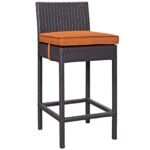 Volta Outdoor Patio Bar Sets 4 Chairs and 1 Table (Dark Brown) - Image 19