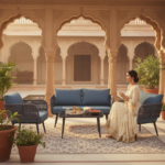 Polari Outdoor Garden Balcony Sofa Set 2 Seater , 2 Single Seater 1 Center Table Set (Grey) Braided and Rope - Image 4