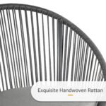 Votion Outdoor Patio Seating Set 4 Chairs and 1 Table Set (Grey) - Image 4