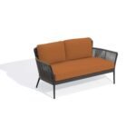 Rua Outdoor Garden Balcony Sofa Set 2 Seater , 2 Single Seater 1 Center Table Set (Dark Grey) Braided and Rope - Image 3