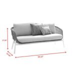 Seibi Outdoor Garden Balcony Sofa Set 2 Seater , 2 Single Seater 2 Center Table Set Braided and Rope - Image 12