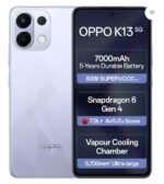 OPPO K13 5G with 7000mAh and 80W SUPERVOOC Charger in-The-Box, ICY Purple (8GB, 128GB)