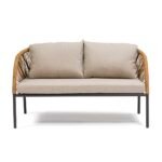 Willa Outdoor Sofa Set 2 Seater , 2 Single seater and 1 Center Table Set (Beige) Braided & Rope - Image 4