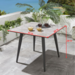 Pepita Outdoor Patio Seating Set 2 Chairs and 1 Table Set Braided & Rope - Image 10