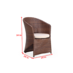 Candreva Outdoor Patio Dining Set 10 Chairs and 1 Table (Brown) - Image 8