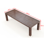 Candreva Outdoor Patio Dining Set 10 Chairs and 1 Table (Brown) - Image 9