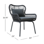 Intra Outdoor Patio Seating Set 2 Chairs and 1 Table Set - Image 7