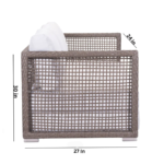 Coco Outdoor Sofa Set 3 Seater , 2 Single seater and 1 Center Table (White+ Brown) - Image 8