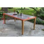 Xini Outdoor Patio Seating Set 6 Chairs and 1 Table Set (Black + Grey) - Image 8