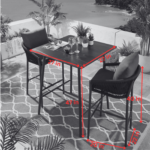Teófila Outdoor Patio Bar Set 2 Chairs and 1 Table Set Braided & Rope - Image 7