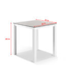 Huskey Outdoor Bar Sets 4 Chairs and 1 Table Patio Bar Set (White) - Image 4