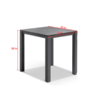 Revan Outdoor Bar Sets 4 Chairs and 1 Table Patio Bar Set (Dark Grey) - Image 5