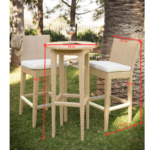 Lombardi Outdoor Patio Bar Sets 2 Chairs and 1 Table (Cream) - Image 5