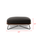 Alano Outdoor Garden Balcony Sofa Set 3 Seater, 2 Single Seater 1 Ottoman and 1 Center Table Set Braid & Rope (Grey) - Image 9