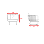 Hancy Outdoor Sofa Set 6 Seater , 2 Ottoman and 1 Center Table + 1 side table Set  (Tan + Beige) Braided & Rope - Image 9