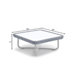 Astor Outdoor Garden Balcony Sofa Set 3 Seater , 2 Single Seater and 1 Center Table Set Braid & Rope (Grey-Off White) - Image 11