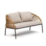 Willa Outdoor Sofa Set 2 Seater , 2 Single seater and 1 Center Table Set (Beige) Braided & Rope - Image 3