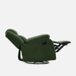 Avalon - Rocking & Rotating Single Seater Fabric Recliner In Green Colour - Image 9