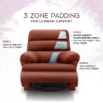 Avalon Posture pro Rocking & Rotating Single Seater Premium Leatherette Recliner, Tan, Motorized - Image 5