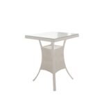 Forst Outdoor Patio Bar Sets 4 Chairs and 1 Table (White) - Image 5