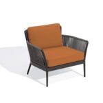 Rua Outdoor Garden Balcony Sofa Set 2 Seater , 2 Single Seater 1 Center Table Set (Dark Grey) Braided and Rope - Image 4