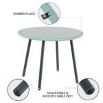 Piel Outdoor Patio Seating Set 4 Chairs and 1 Table Set (Turquoise) - Image 5