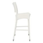 Aysel Outdoor Patio Bar Chair 2 Chairs For Balcony (White) - Image 4
