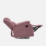 Avalon - Rocking & Rotating Single Seater Fabric Recliner In Pink Colour - Image 10