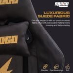 Drogo ProForm Suede Ergonomic Gaming Chair Adjustable Seat & Massager Lumbar Pillow - Image 21