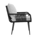 Novar Outdoor Patio Seating Set 4 Chairs and 1 Table Set Braided & Rope - Image 7