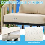 Varqo Outdoor Patio Seating Set 2 Chairs and 1 Table Set Braided & Rope - Image 5