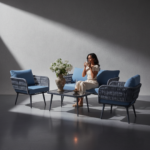 Polari Outdoor Garden Balcony Sofa Set 2 Seater , 2 Single Seater 1 Center Table Set (Grey) Braided and Rope - Image 7