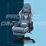 Drogo Evolved Series Ergonomic Gaming Chair With Head & Massager Lumbar Support Pillow - Image 18