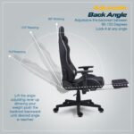 Drogo Evolved Series Ergonomic Gaming Chair With Head & Massager Lumbar Support Pillow - Image 5