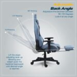 Drogo Evolved Series Ergonomic Gaming Chair With Head & Massager Lumbar Support Pillow - Image 13