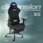 Drogo Viper Ergonomic Gaming Chair With 7 Way Adjustable Seat, Full Reclining Back - Image 4