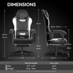 Drogo Phantom Ergonomic Gaming Chair with Premium PU Leather, Adjustable Neck - Image 31