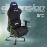 Drogo Viper Ergonomic Gaming Chair With 7 Way Adjustable Seat, Full Reclining Back - Image 13