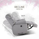 Avalon Posture Pro Rocking & Rotating Single Seater Fabric Recliner, Grey, Motorized - Image 8