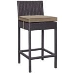Lomeo Outdoor Patio Bar Sets 4 Chairs and 1 Table (Dark Brown) - Image 9