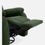 Avalon - Rocking & Rotating Single Seater Fabric Recliner In Green Colour - Image 12
