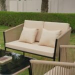Parna Outdoor Garden Balcony Sofa Set 2 Seater , 2 Single Seater 1 Center Table Set Braided and Rope - Image 7