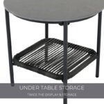 Sleak Outdoor Patio Seating Set 2 Chairs and 1 Table Set (Dark Grey) - Image 3